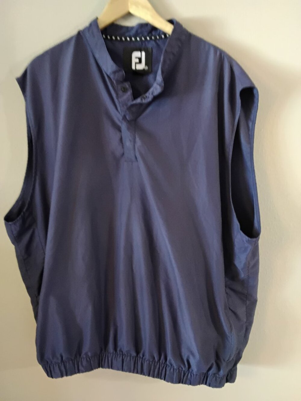 FootJoy Quarter Snap Pullover Polyester Navy Blue Golf Vest, 2XL